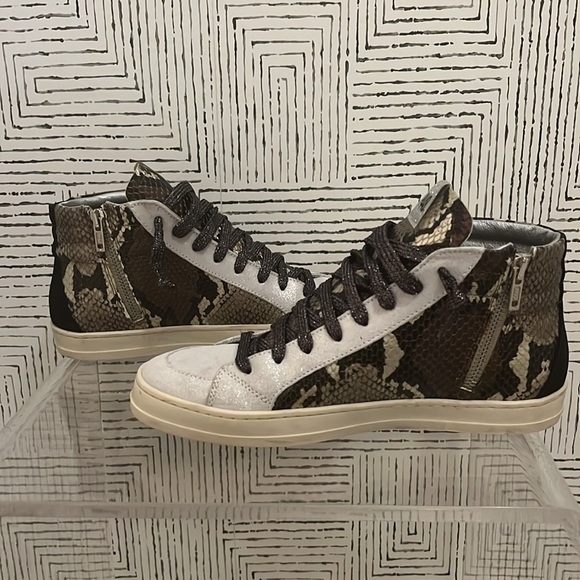 Sparkly P448 mixed material high tops! - Picture 6 of 9